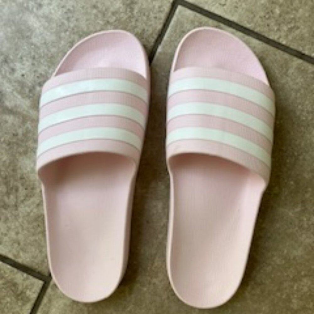Pink Adidas Women's Adilette Slip-On Sliders